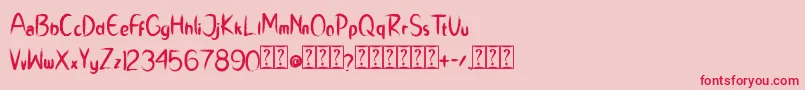 RICH DADY-Schriftart – Rote Schriften auf rosa Hintergrund