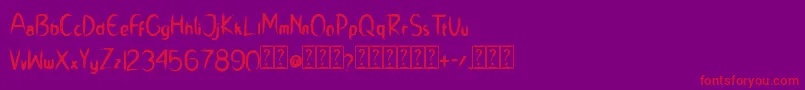 RICH DADY Font – Red Fonts on Purple Background