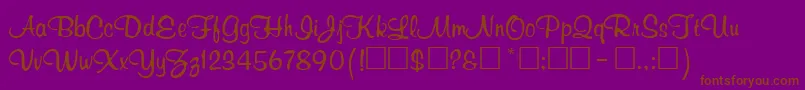 richardm Font – Brown Fonts on Purple Background