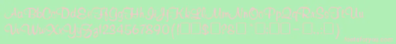 richardm Font – Pink Fonts on Green Background