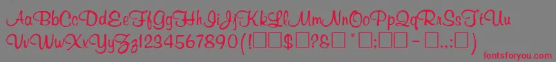 richardm Font – Red Fonts on Gray Background