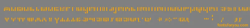 Cfb1AmericanPatriotSpangle2BoldItalic Font – Orange Fonts on Gray Background