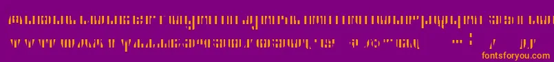 Шрифт Cfb1AmericanPatriotSpangle2BoldItalic – оранжевые шрифты на фиолетовом фоне
