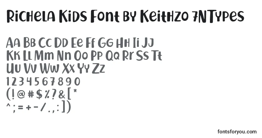 Czcionka Richela Kids Font by Keithzo 7NTypes – alfabet, cyfry, specjalne znaki