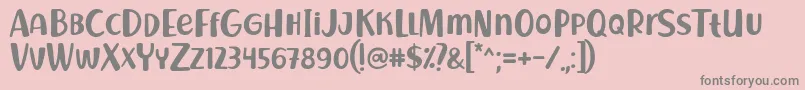 Шрифт Richela Kids Font by Keithzo 7NTypes – серые шрифты на розовом фоне