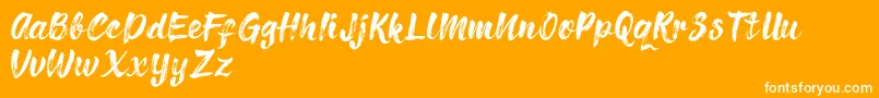 Richie Brusher Font – White Fonts on Orange Background