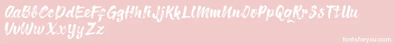 Richie Brusher Font – White Fonts on Pink Background