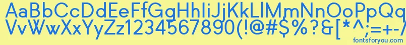 Richkid Regular Font – Blue Fonts on Yellow Background