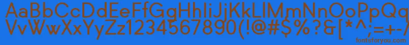 Richkid Regular Font – Brown Fonts on Blue Background