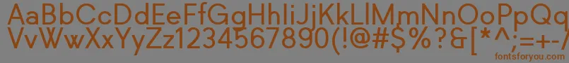 Weitere Informationen zur Richkid Regular-Schriftart Richkid Regular-Schriftart – Braune Schriften auf grauem Hintergrund