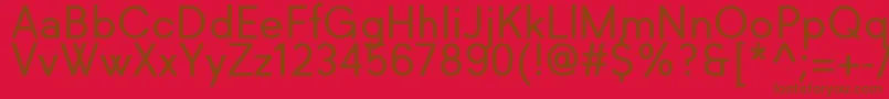 Richkid Regular Font – Brown Fonts on Red Background