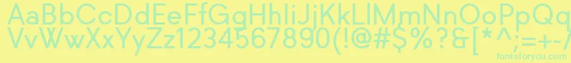Шрифт Richkid Regular – зелёные шрифты на жёлтом фоне