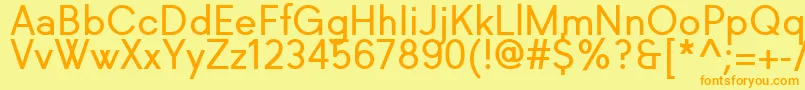 Richkid Regular Font – Orange Fonts on Yellow Background