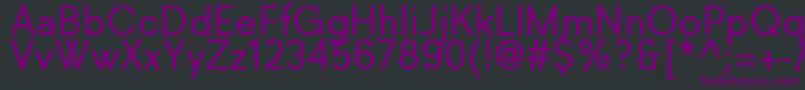 Czcionka Richkid Regular – fioletowe czcionki na czarnym tle