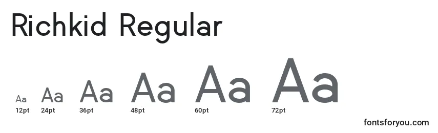 Richkid Regular Font Sizes