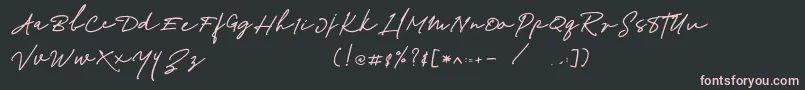 Richland Font – Pink Fonts on Black Background