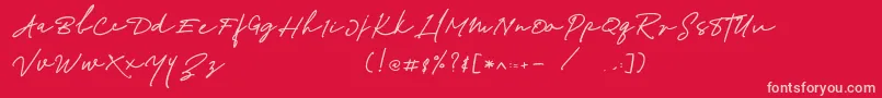 Richland Font – Pink Fonts on Red Background