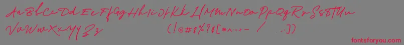 Richland Font – Red Fonts on Gray Background