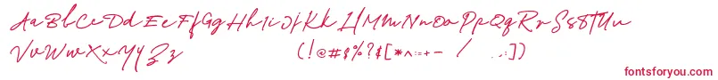 Richland Font – Red Fonts on White Background