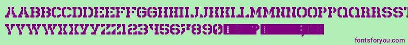 Rick Lobster Font – Purple Fonts on Green Background