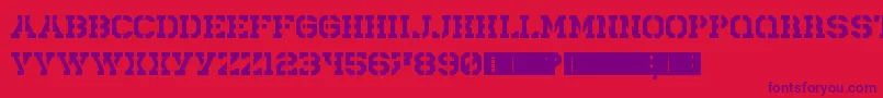 Rick Lobster Font – Purple Fonts on Red Background