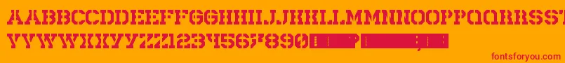 Rick Lobster Font – Red Fonts on Orange Background
