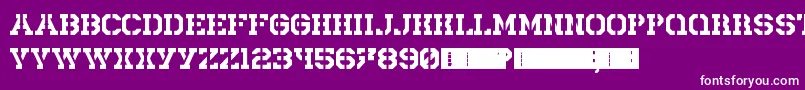Rick Lobster Font – White Fonts on Purple Background