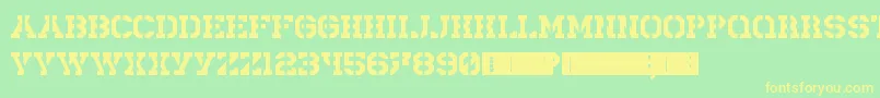 Rick Lobster Font – Yellow Fonts on Green Background