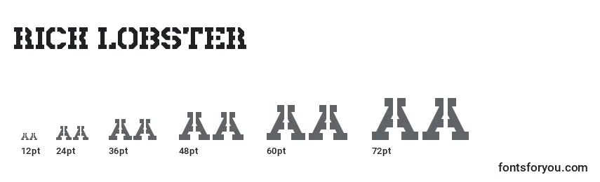 Rick Lobster Font Sizes