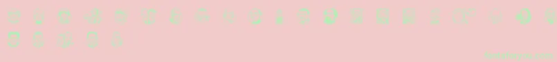 RickGearyHomage Font – Green Fonts on Pink Background