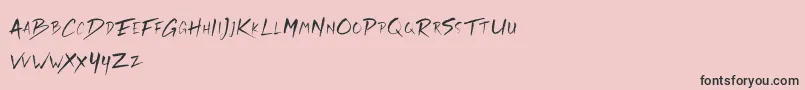 Rickies Free-Schriftart – Schwarze Schriften auf rosa Hintergrund