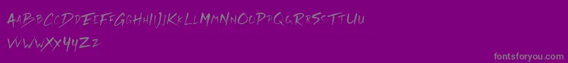 Rickies Free-Schriftart – Graue Schriften auf violettem Hintergrund