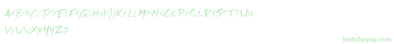 Шрифт Rickies Free – зелёные шрифты на белом фоне
