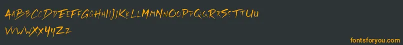 Rickies Free Font – Orange Fonts on Black Background