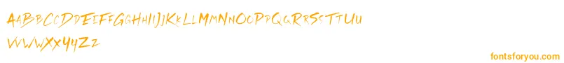 Шрифт Rickies Free – оранжевые шрифты на белом фоне