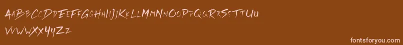 Шрифт Rickies Free – розовые шрифты на коричневом фоне