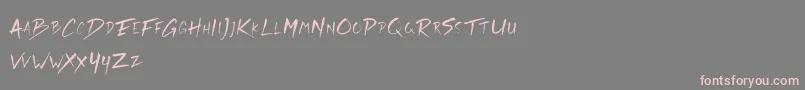 フォントRickies Free – 灰色の背景にピンクのフォント