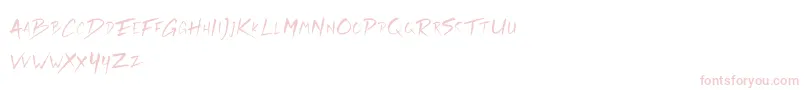 Rickies Free-Schriftart – Rosa Schriften auf weißem Hintergrund