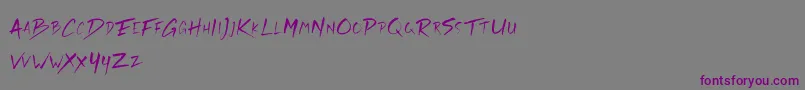 Шрифт Rickies Free – фиолетовые шрифты на сером фоне