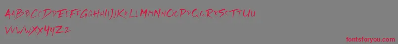 Rickies Free Font – Red Fonts on Gray Background