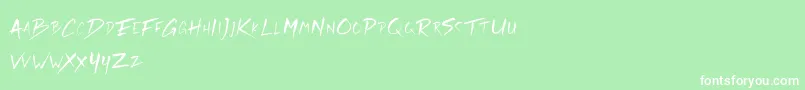 Rickies Free-fontti – valkoiset fontit vihreällä taustalla