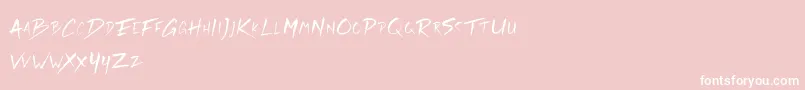 Rickies Free-Schriftart – Weiße Schriften auf rosa Hintergrund