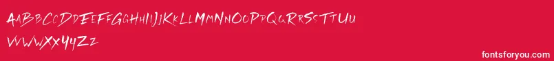 Rickies Free-fontti – valkoiset fontit punaisella taustalla