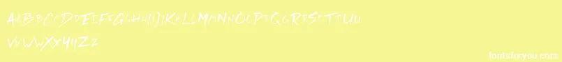 Rickies Free Font – White Fonts on Yellow Background