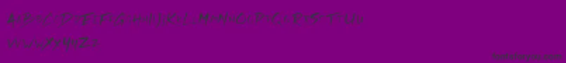 Rickies Free-Schriftart – Schwarze Schriften auf violettem Hintergrund