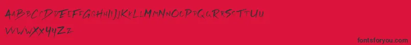 Rickies Free Font – Black Fonts on Red Background