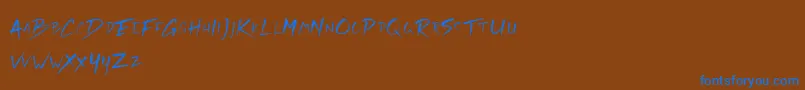 Подробнее о шрифте Rickies Free Шрифт Rickies Free – синие шрифты на коричневом фоне