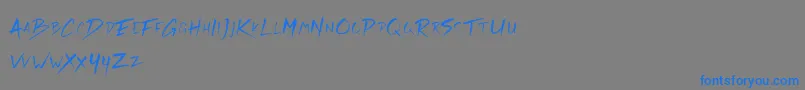 Rickies Free Font – Blue Fonts on Gray Background