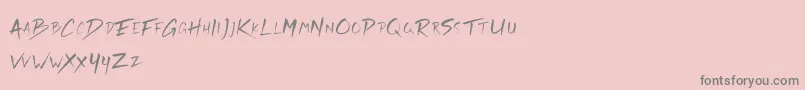 Rickies Free Font – Gray Fonts on Pink Background