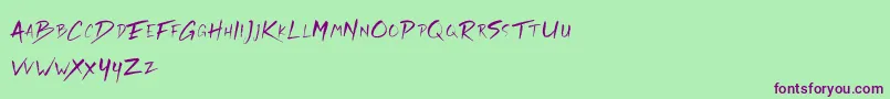 Rickies Free Font – Purple Fonts on Green Background